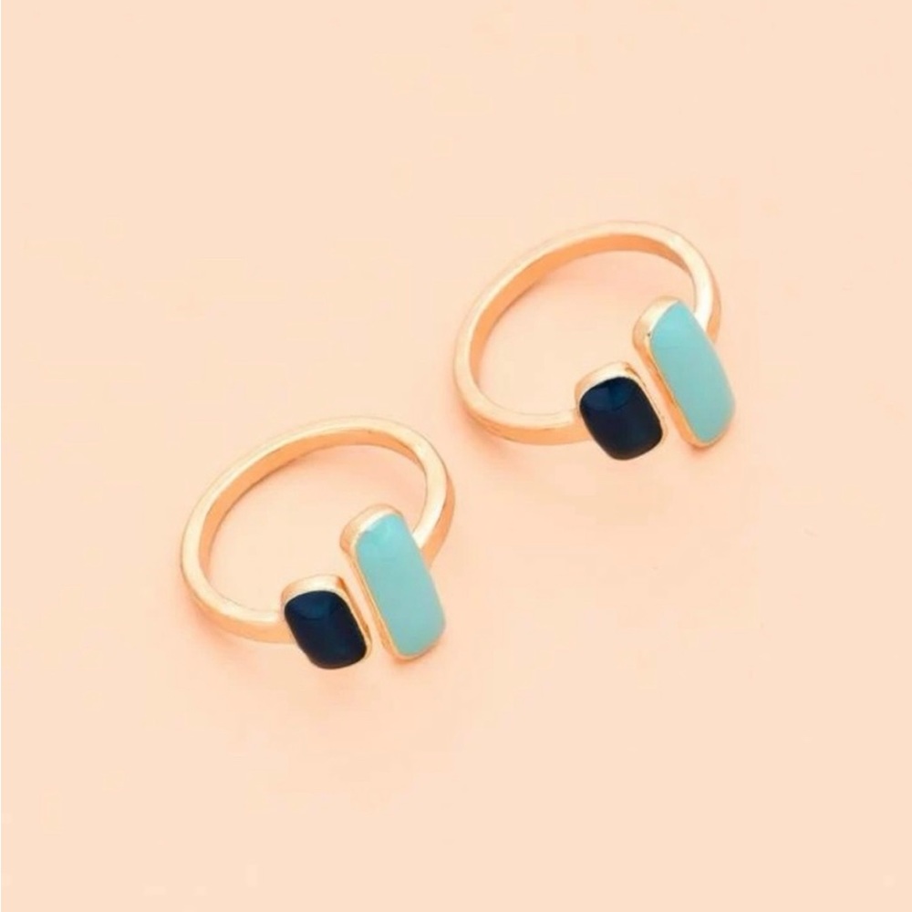 Retro Rings , SET OF 2 - Picture 3 of 5